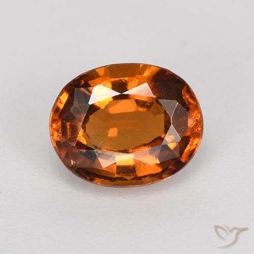 1.24ct Natural Naranja oscuro Granate Hessonita, Ovalada, VS