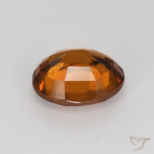 granate hessonita Naranja oscuro medio natural de 1.17 ct, Ovalada, VS