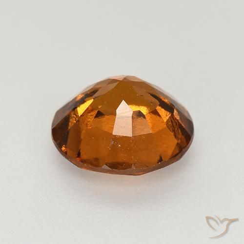 granate hessonita Naranja oscuro medio natural de 1.43 ct, Redondo, VS