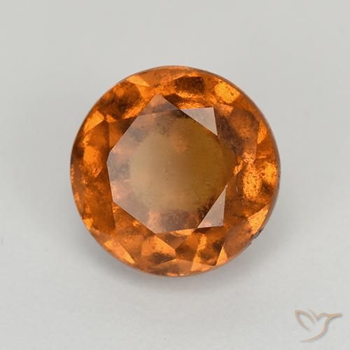 granate hessonita Naranja oscuro natural de 2.00 ct, Redondo, VS-SI