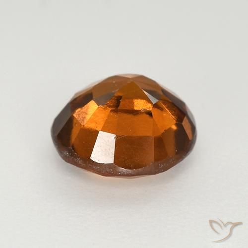 granate hessonita Ámbar naranja natural de 1.73 ct, Redondo, VVS-VS