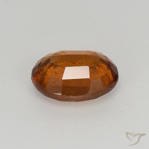 granate hessonita Naranja oscuro medio natural de 1.69 ct, Ovalada, VS-SI