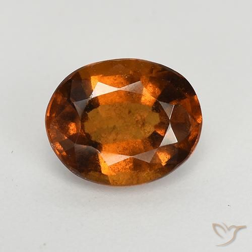 1.52ct Natural Ámbar naranja Granate Hessonita, Ovalada, VS-SI