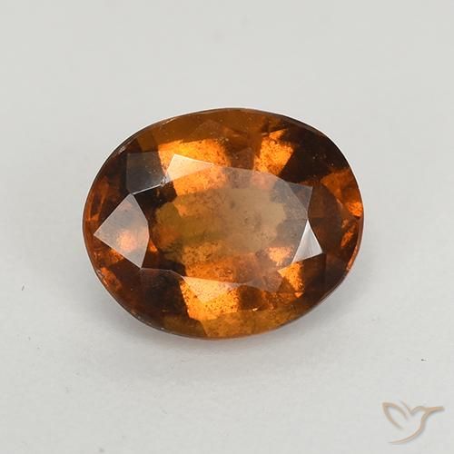 granate hessonita Ámbar naranja natural de 1.52 ct, Ovalada, VS-SI