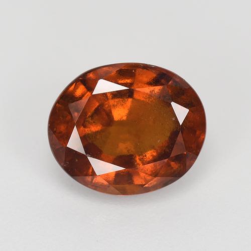 Granate hessonita naranja natural de 3,16 ct, corte óvalo, VS-SI