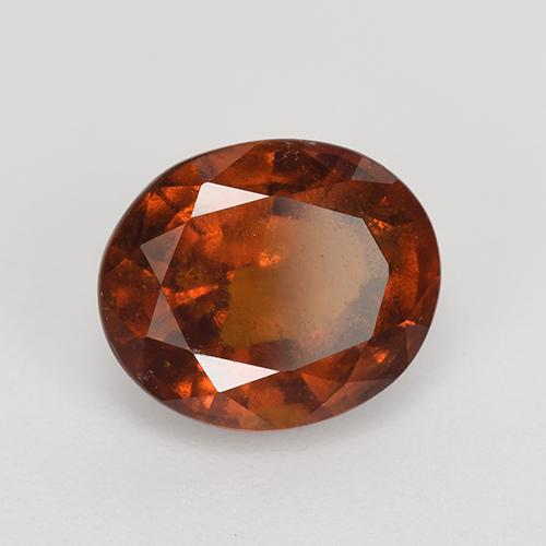 Granate hessonita naranja natural de 3,16 ct, corte óvalo, VS-SI