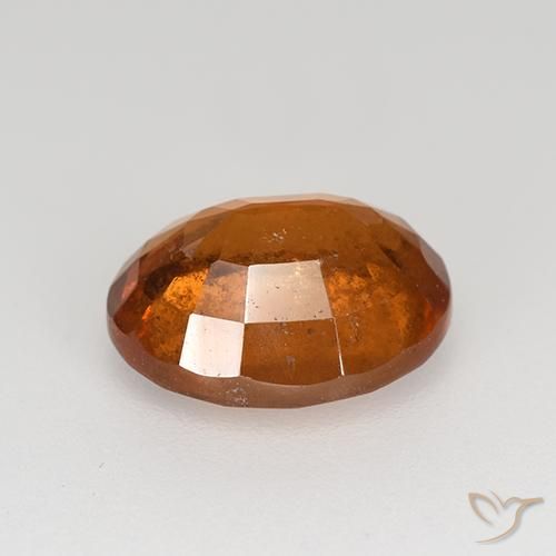 Granate hessonita naranja natural de 3,08 ct, corte óvalo, VS-SI