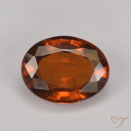 2.82ct Natural Naranja rojizo granate hessonita, Ovalada, VS-SI