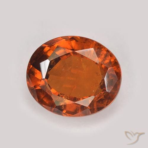 2.94ct Natural Naranja fuego Granate Hessonita, Ovalada, VS-SI