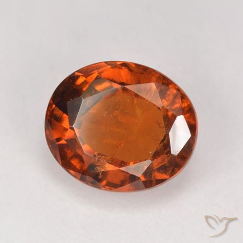 granate hessonita Naranja fuego natural de 2.94 ct, Ovalada, VS-SI