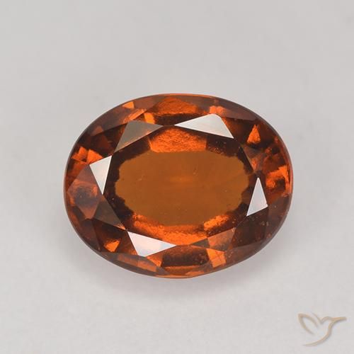 2.37ct Natural Ámbar naranja Granate Hessonita, Ovalada, VS
