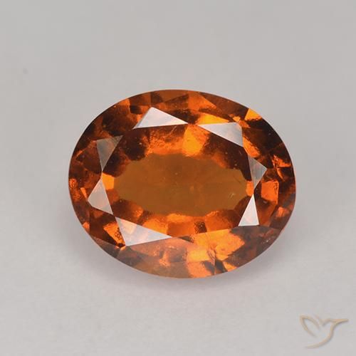 2.10ct Natural Ámbar naranja Granate Hessonita, Ovalada, VS