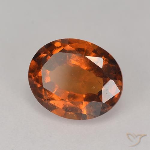 granate hessonita Ámbar naranja natural de 2.10 ct, Ovalada, VS