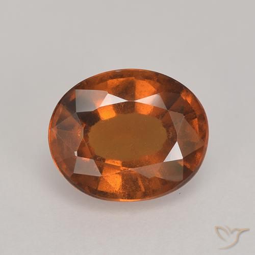2.45ct Natural Naranja oscuro medio Granate Hessonita, Ovalada, VS