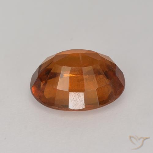 granate hessonita Naranja oscuro medio natural de 2.45 ct, Ovalada, VS