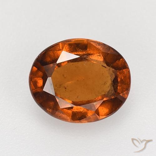 2.47ct Natural Naranja oscuro Granate Hessonita, Ovalada, VS-SI