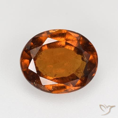 2.59ct Natural Naranja rojizo Granate Hessonita, Ovalada, VS-SI