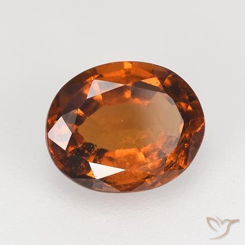 granate hessonita Ámbar naranja natural de 2.36 ct, Ovalada, VS-SI