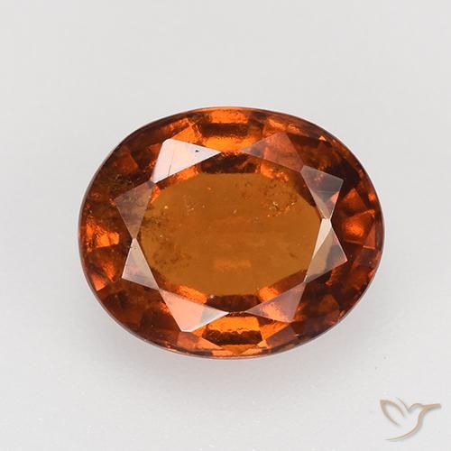 Granate hessonita naranja natural de 2,82 ct, corte óvalo, VS-SI