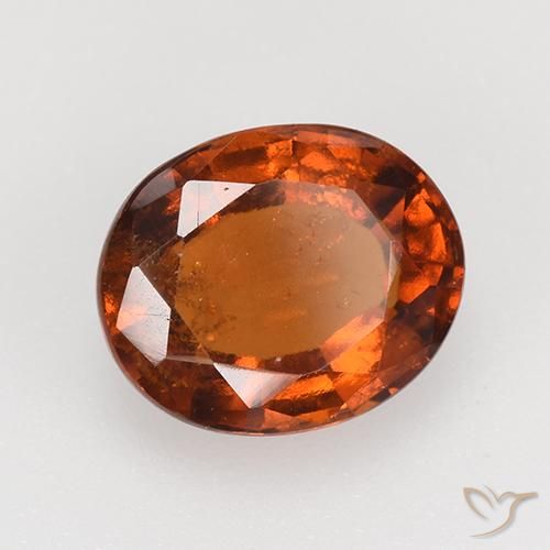 Granate hessonita naranja natural de 2,82 ct, corte óvalo, VS-SI