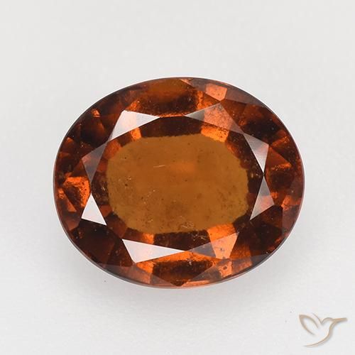 2.98ct Natural Naranja oscuro Granate Hessonita, Ovalada, VS-SI