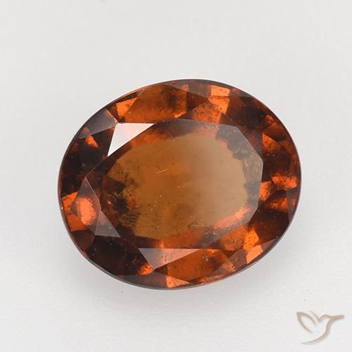 granate hessonita Naranja oscuro natural de 2.98 ct, Ovalada, VS-SI