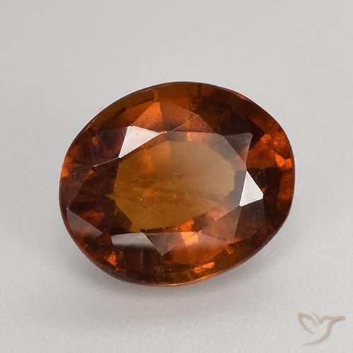 granate hessonita Naranja medio natural de 2.94 ct, Ovalada, VS-SI