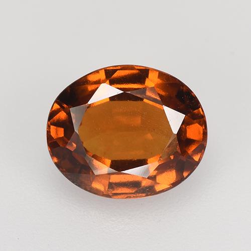 Granate hessonita naranja natural de 2,47 ct, corte óvalo, VVS-VS