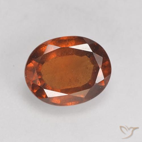 granate hessonita Naranja oscuro medio natural de 1.68 ct, Ovalada, VS-SI