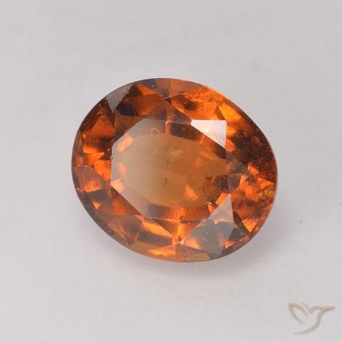 granate hessonita Naranja oscuro medio natural de 1.68 ct, Ovalada, VS-SI