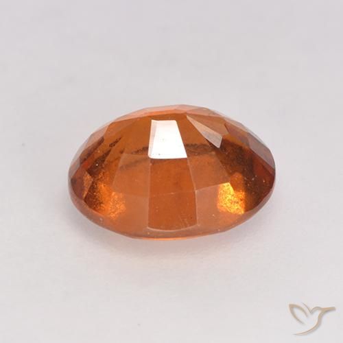 granate hessonita Naranja oscuro natural de 1.69 ct, Ovalada, VS-SI