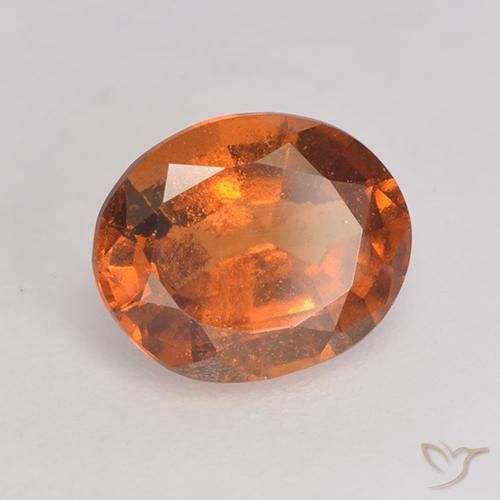 granate hessonita Naranja oscuro medio natural de 1.68 ct, Ovalada, VS-SI