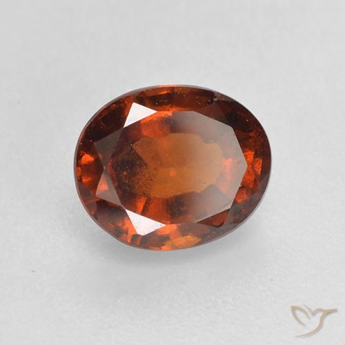 1.46ct Natural Ámbar naranja Granate Hessonita, Ovalada, VS-SI