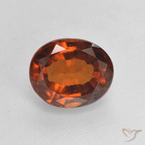 granate hessonita Ámbar naranja natural de 1.46 ct, Ovalada, VS-SI
