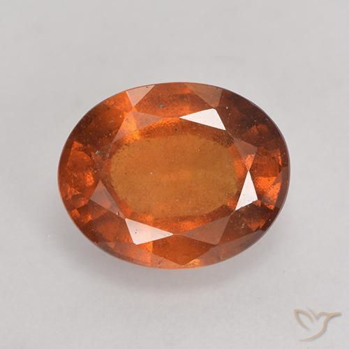 2.73ct Natural Naranja oscuro Granate Hessonita, Ovalada, VS-SI