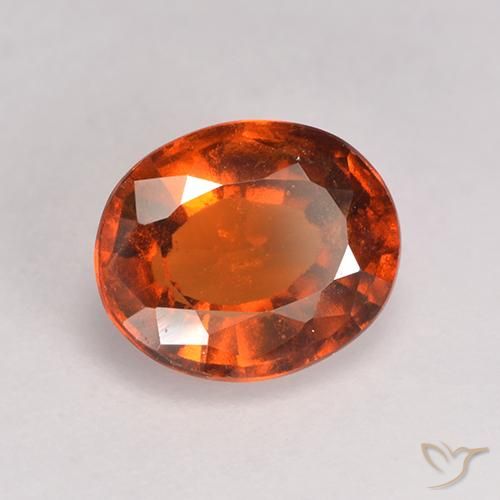granate hessonita Naranja rojizo natural de 1.71 ct, Ovalada, VS-SI