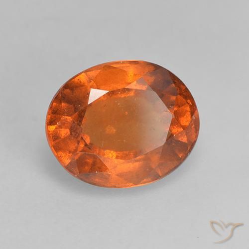granate hessonita Naranja oscuro natural de 1.79 ct, Ovalada, VS-SI