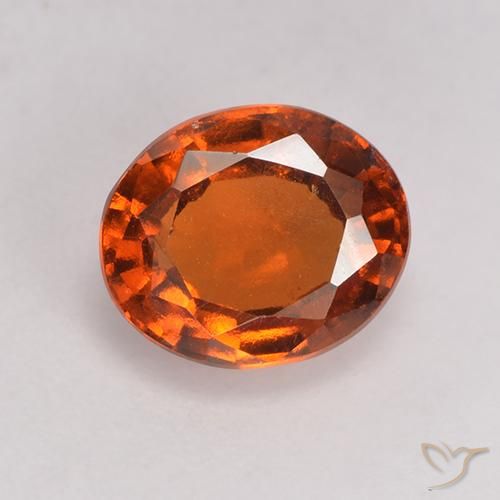 1.94ct Natural Naranja rojizo Granate Hessonita, Ovalada, VS