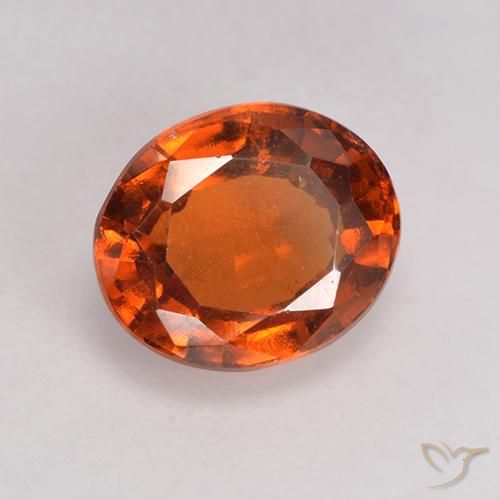 granate hessonita Naranja rojizo natural de 1.94 ct, Ovalada, VS