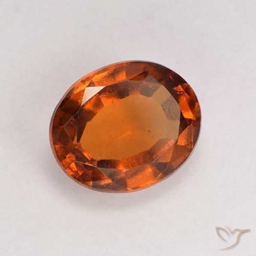 granate hessonita Ámbar naranja natural de 1.64 ct, Ovalada, VS