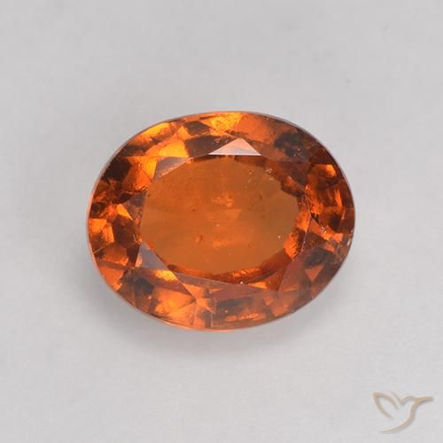 1.69ct Natural Naranja fuego Granate Hessonita, Ovalada, VS