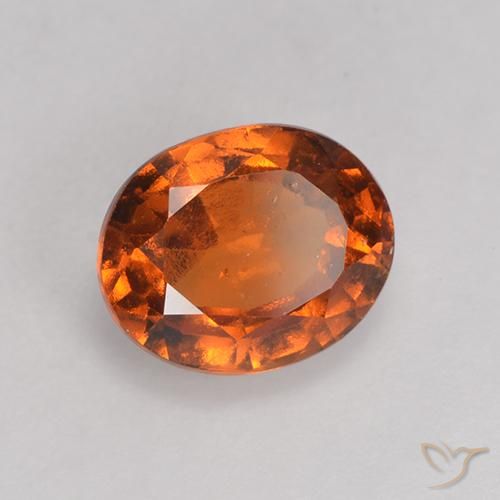 granate hessonita Naranja fuego natural de 1.69 ct, Ovalada, VS