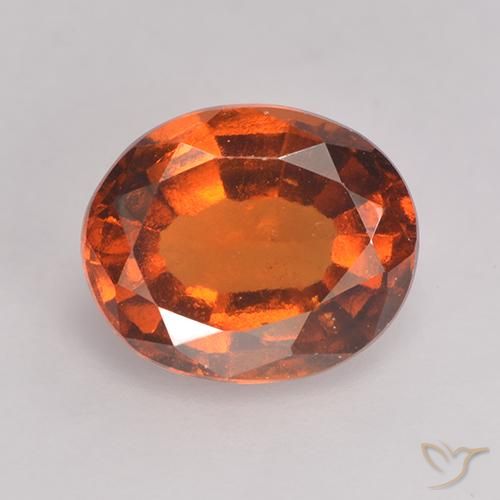 2.15ct Natural Naranja rojizo Granate Hessonita, Ovalada, VS-SI