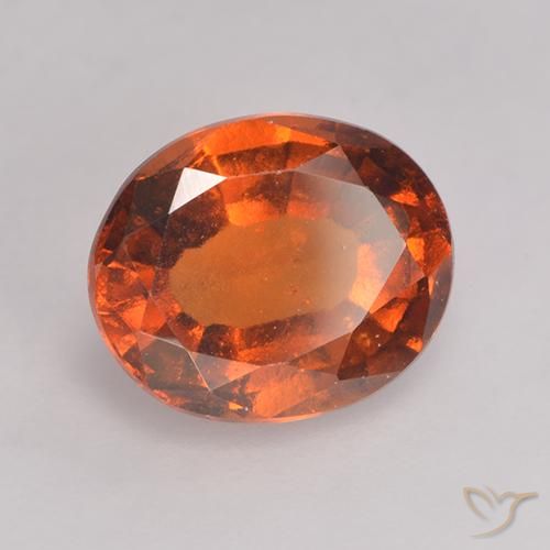granate hessonita Naranja rojizo natural de 2.15 ct, Ovalada, VS-SI