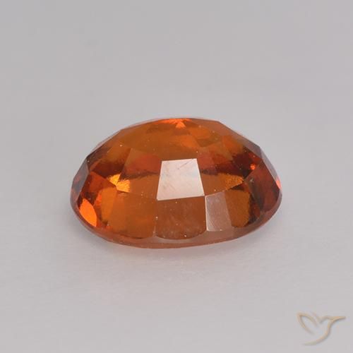 granate hessonita Naranja oscuro natural de 1.66 ct, Ovalada, VS