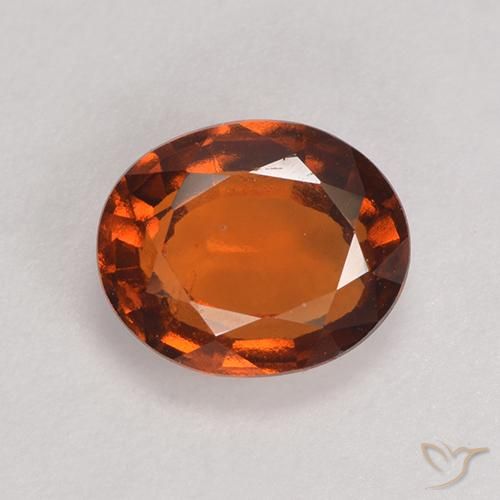1.80ct Natural Naranja rojizo Granate Hessonita, Ovalada, VS