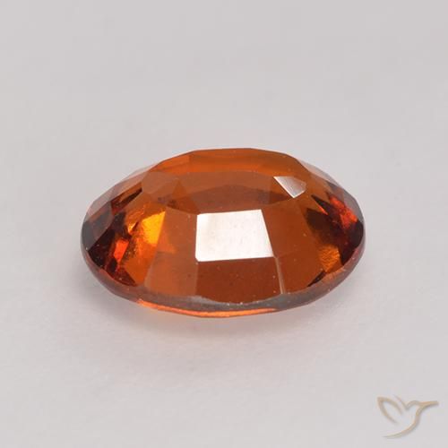 granate hessonita Naranja rojizo natural de 1.80 ct, Ovalada, VS