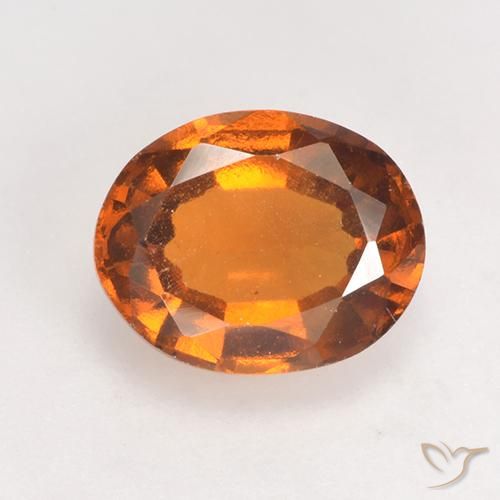1.89ct Natural Naranja oscuro Granate Hessonita, Ovalada, VS