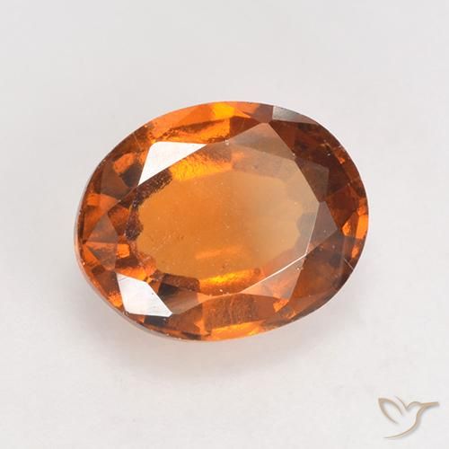 granate hessonita Naranja oscuro natural de 1.89 ct, Ovalada, VS