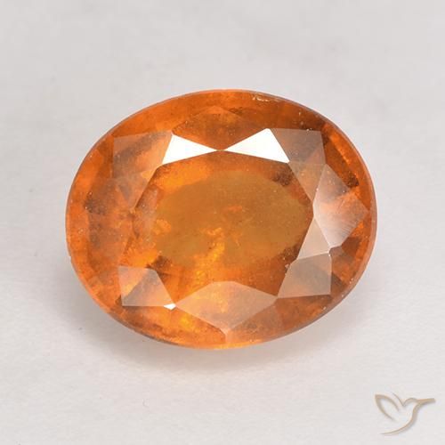 2.90ct Natural Naranja oscuro Granate Hessonita, Ovalada, SI